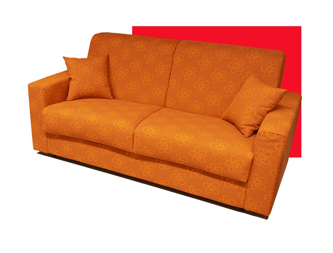 luxury divano letto materasso 21 arancione